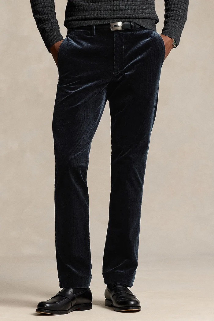 Polo Ralph Lauren pantaloni de catifea cord 710884820 negru AW25