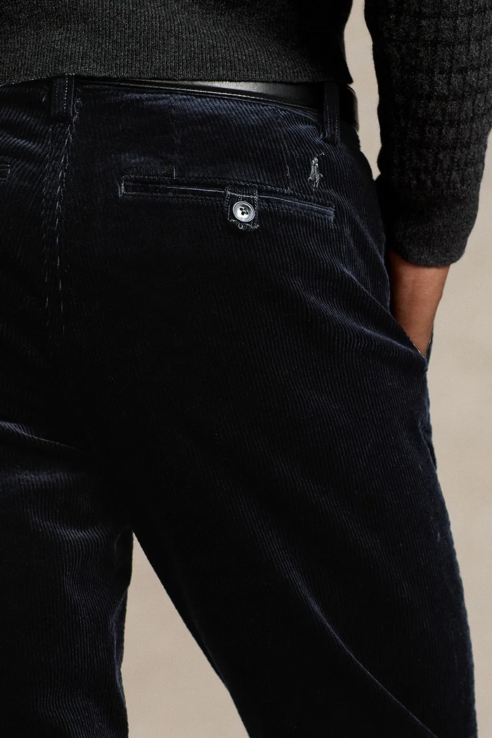 Polo Ralph Lauren pantaloni de catifea cord negru 710884820