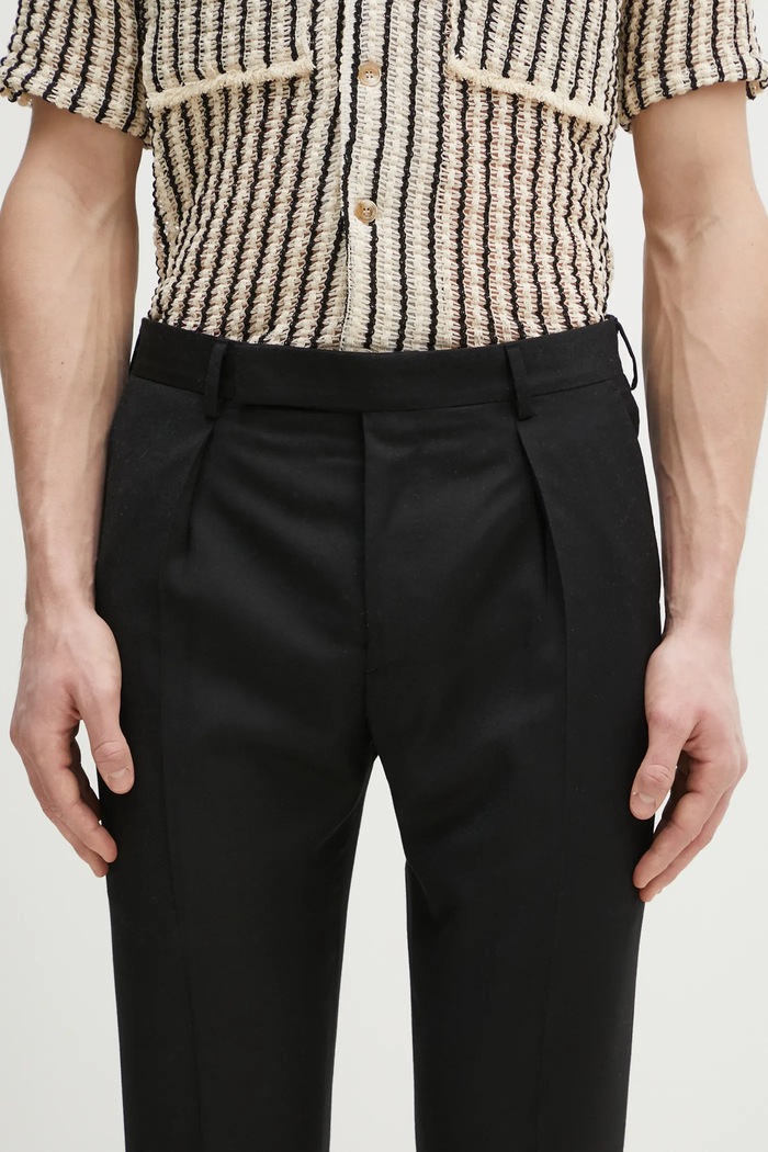Vlněné kalhoty Paul Smith černá M1R.719X.N00109