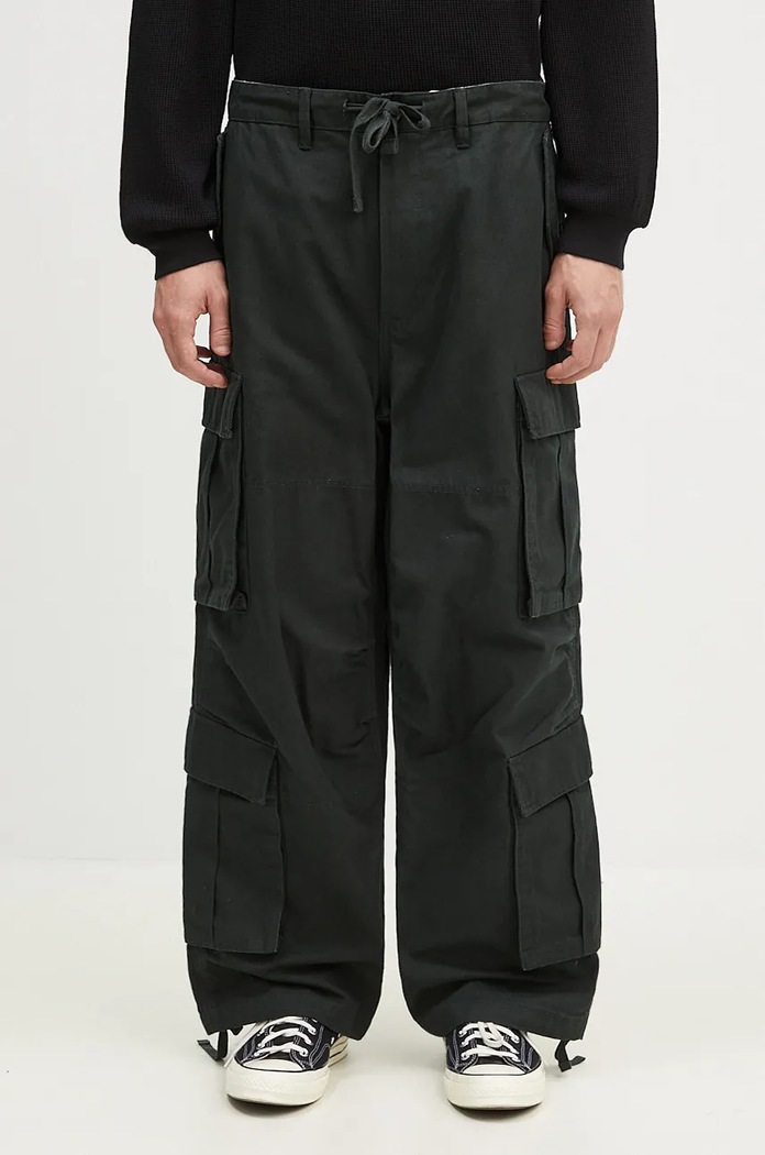 Bavlněné kalhoty Vans Premium Classics LX Baggy Cargo Pant látka tyrkysová VN000HMYD6P1