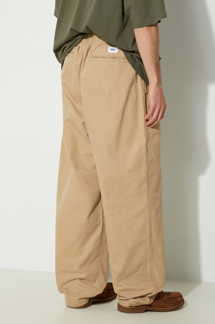 Oblečenie Bavlnené nohavice Vans Premium Classics LX Easy Trouser VN000GZ2SQ71 béžová