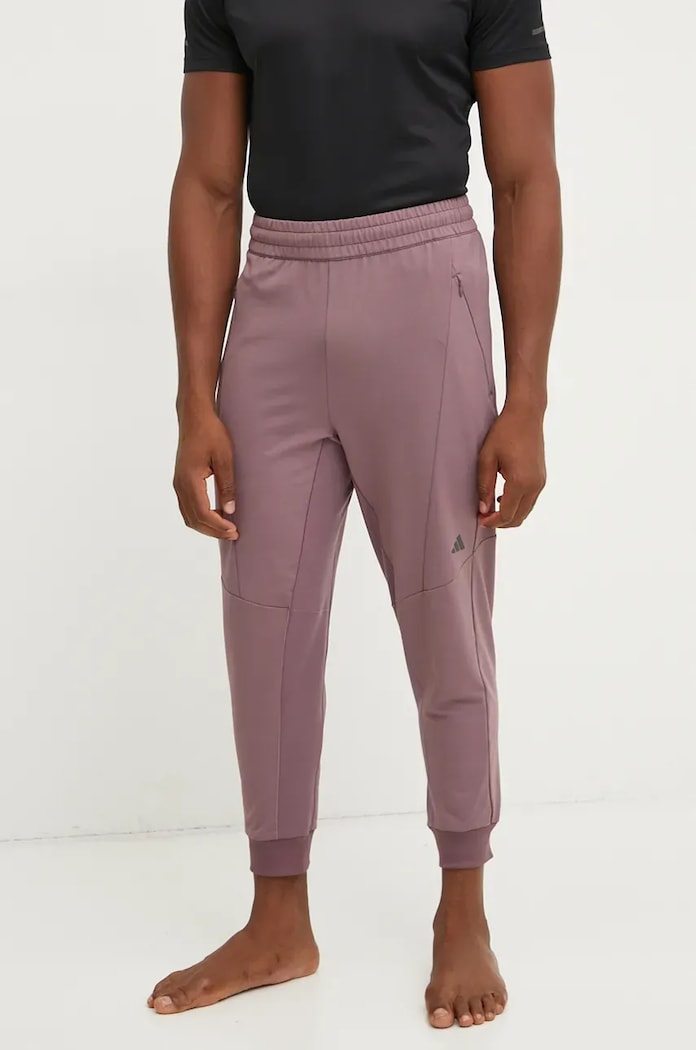 adidas Performance spodnie treningowe Designed for Training z elastanem różowy JE8032