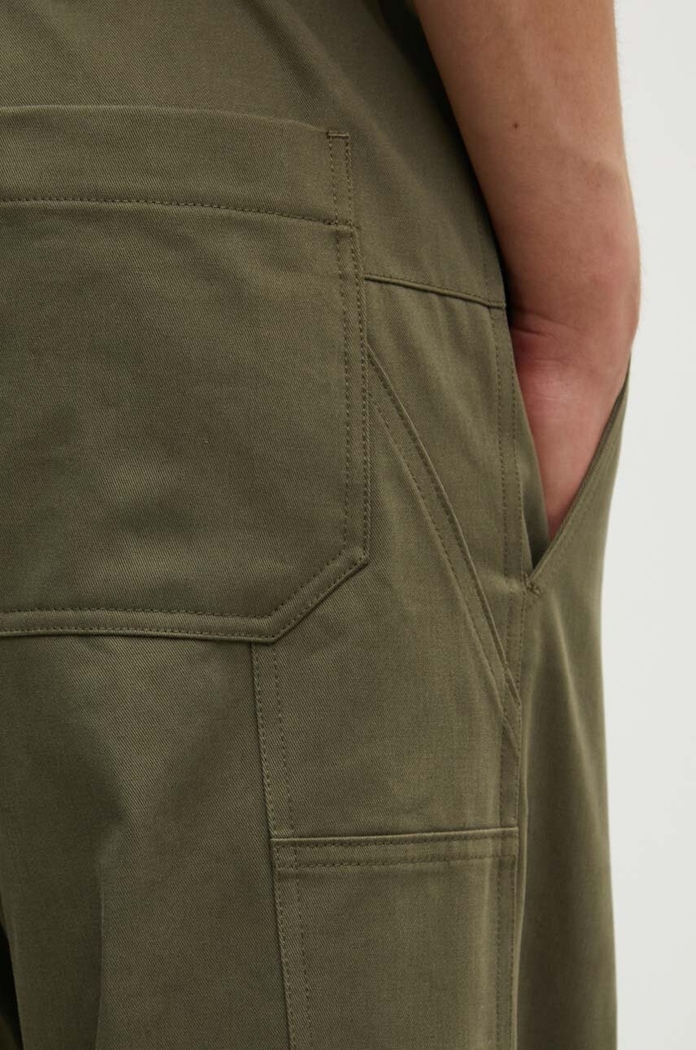 Bavlněné kalhoty A.P.C. pantalon chuck zelená COGEW.H08408