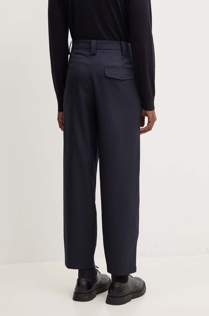 Oblečení Vlněné kalhoty A.P.C. pantalon renato WOAPO.H08428 námořnická modř