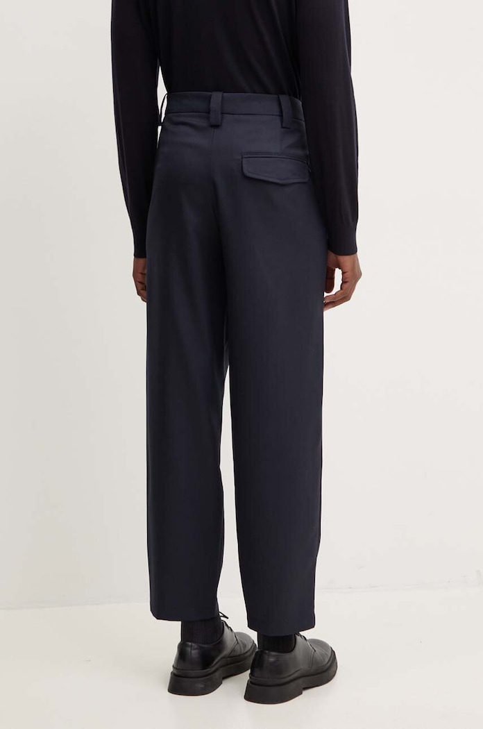 Oblečení Vlněné kalhoty A.P.C. pantalon renato WOAPO.H08428 námořnická modř