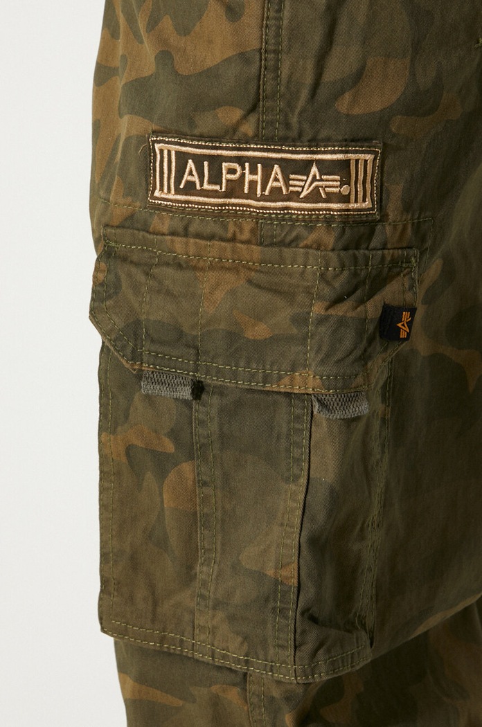 Alpha Industries cotton trousers Jet Pant Camo green 101212C
