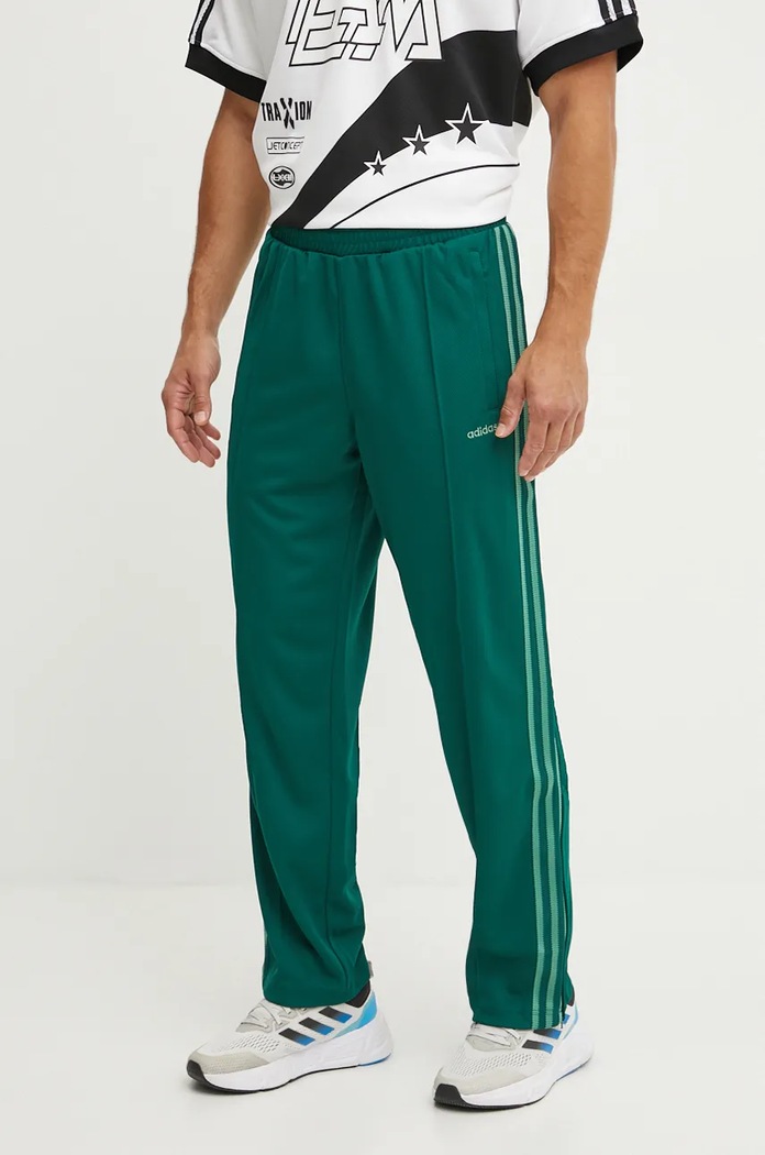 Tepláky adidas Originals pletenina zelená IX9627