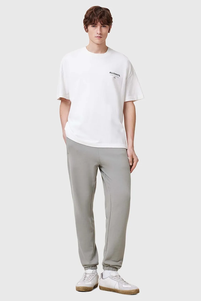 AllSaints spodnie dresowe męskie bawełniane RAVEN SWEATPANT bawełna szary M031TA