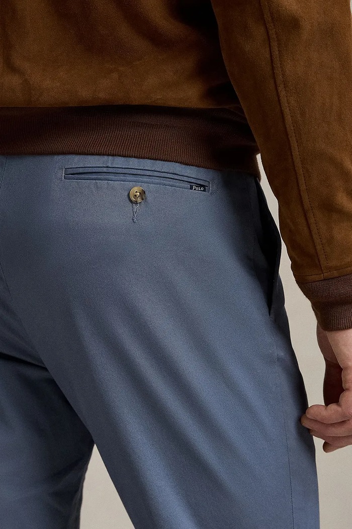 Polo Ralph Lauren nohavice slim fit pánske s bavlnou Slim Fit HDN Pant modrá 710856719