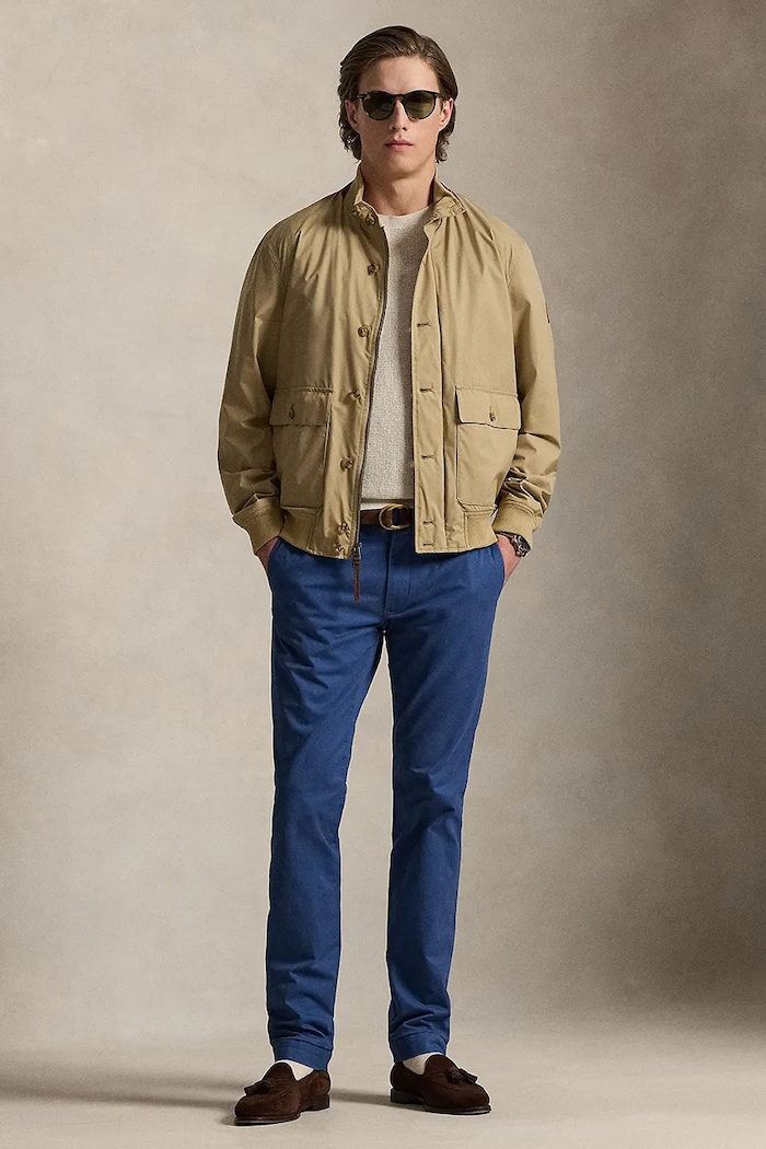 Одяг Polo Ralph Lauren Slim Fit HDN Pant штани slim fit з бавовною чоловічі 710856719 блакитний