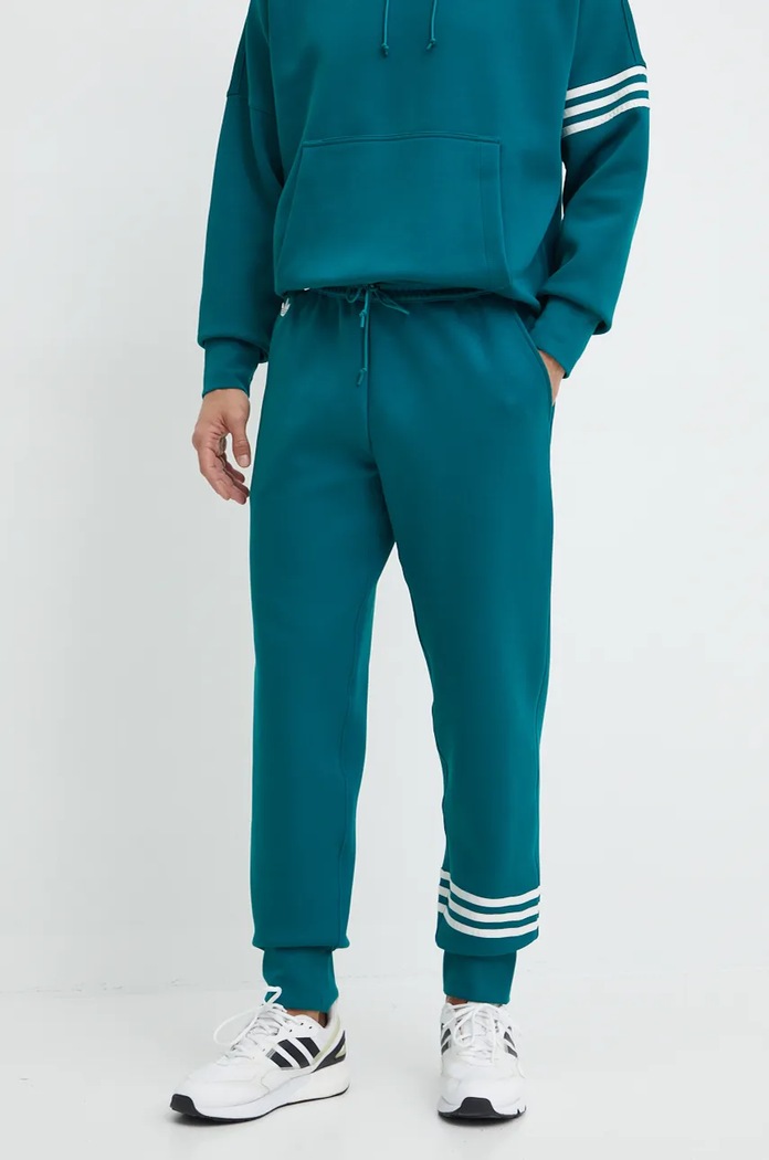 adidas Originals spodnie dresowe Neuclassics C Pant dzianina turkusowy JF9152