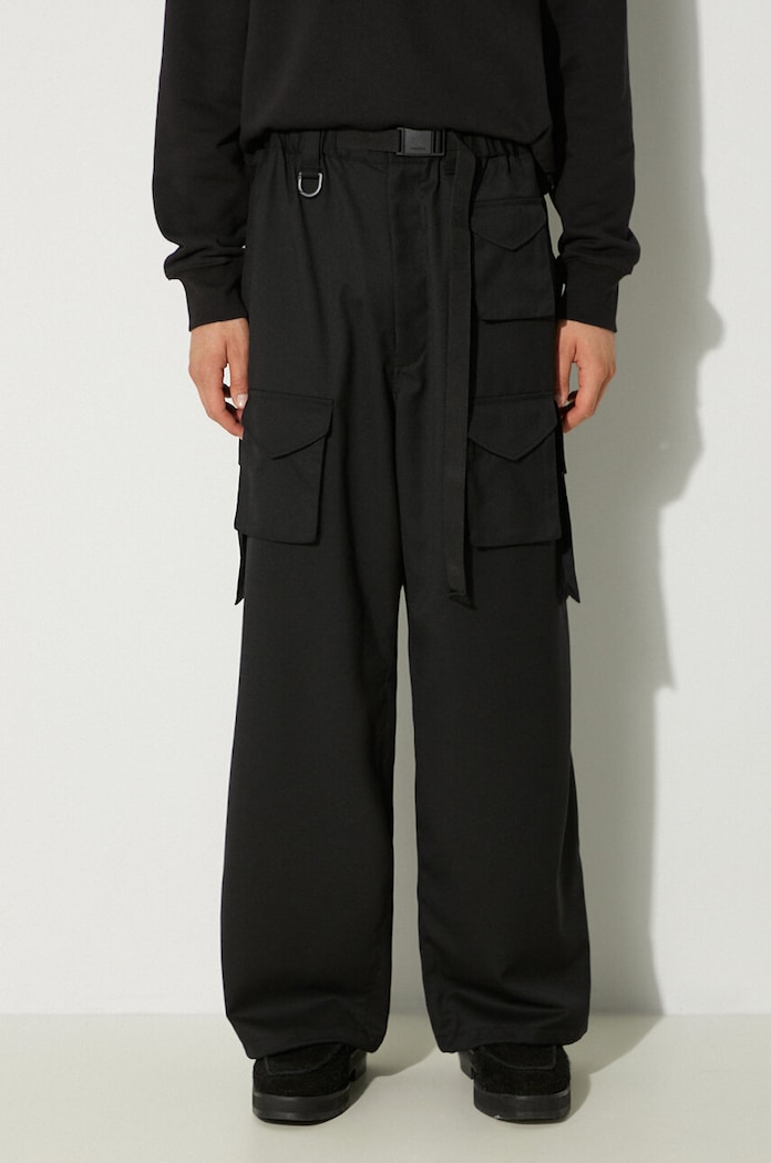 Брюки с примесью шерсти Y-3 Refined Wool Cargo Pants Planet friendly чёрный IW7453