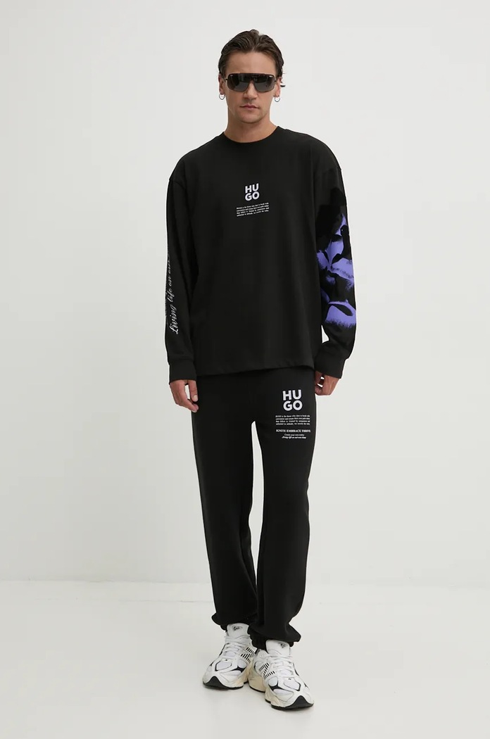 Tepláky HUGO 50521273 černá AW24