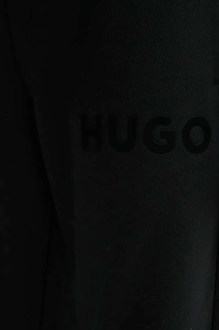 Βαμβακερό παντελόνι HUGO Bashinah μαύρο 50529110