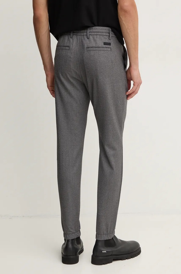 Calvin Klein spodnie z domieszką wełny K10K113421 szary AW24