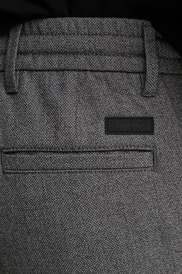 Odzież Calvin Klein spodnie z domieszką wełny K10K113421 szary