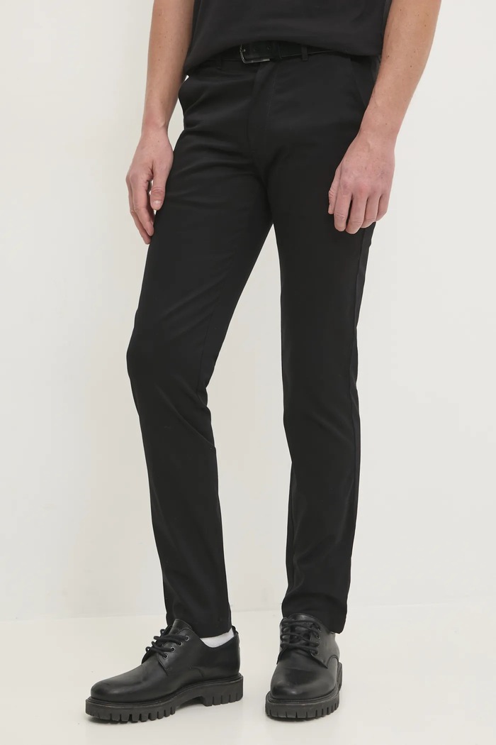 Hlače Calvin Klein bez uzorka crna K10K113429