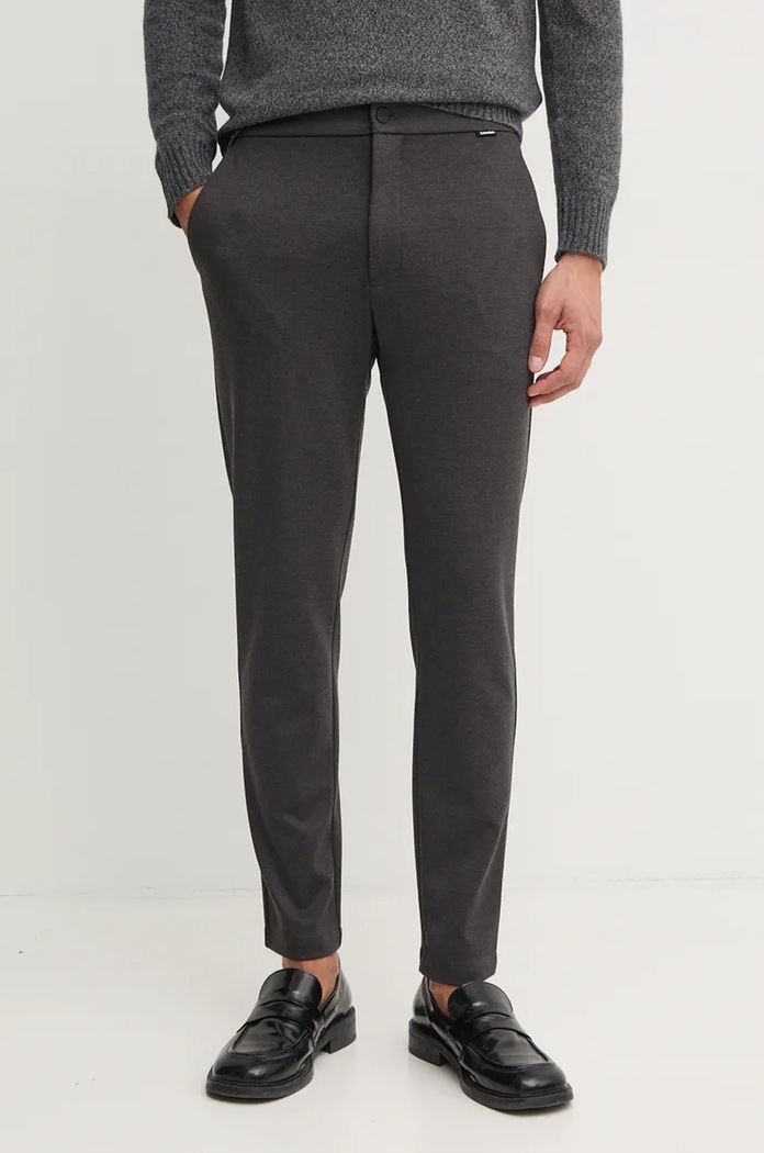 Nohavice Calvin Klein pletenina sivá K10K113647