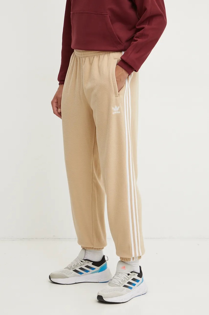 Спортен панталон adidas Originals трикотаж бежов IZ2490