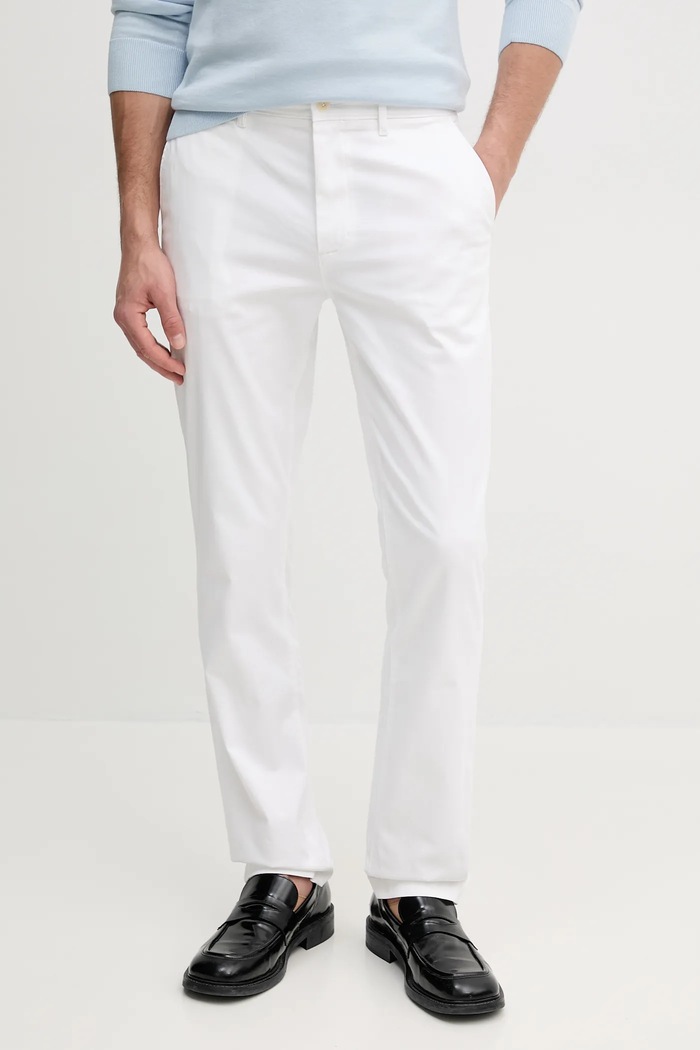 Tommy Hilfiger spodnie tkanina biały MW0MW37873