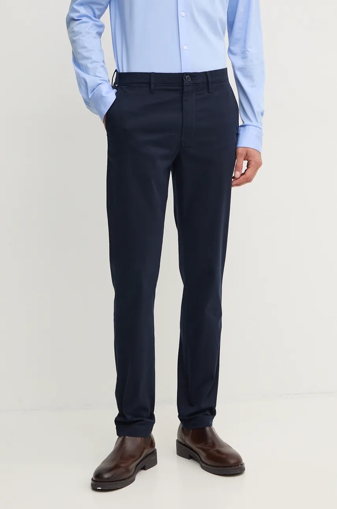 Tommy Hilfiger spodnie tkanina granatowy MW0MW37873