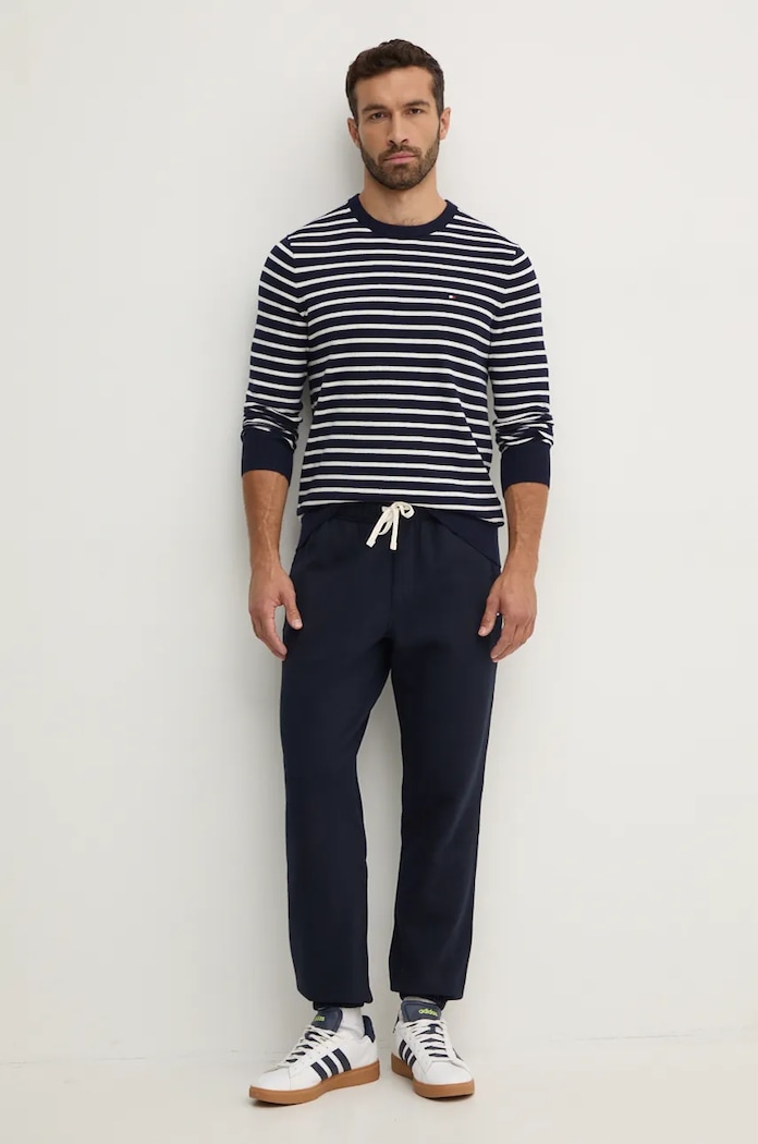 Tepláky Tommy Hilfiger MW0MW37231 tmavomodrá SS26