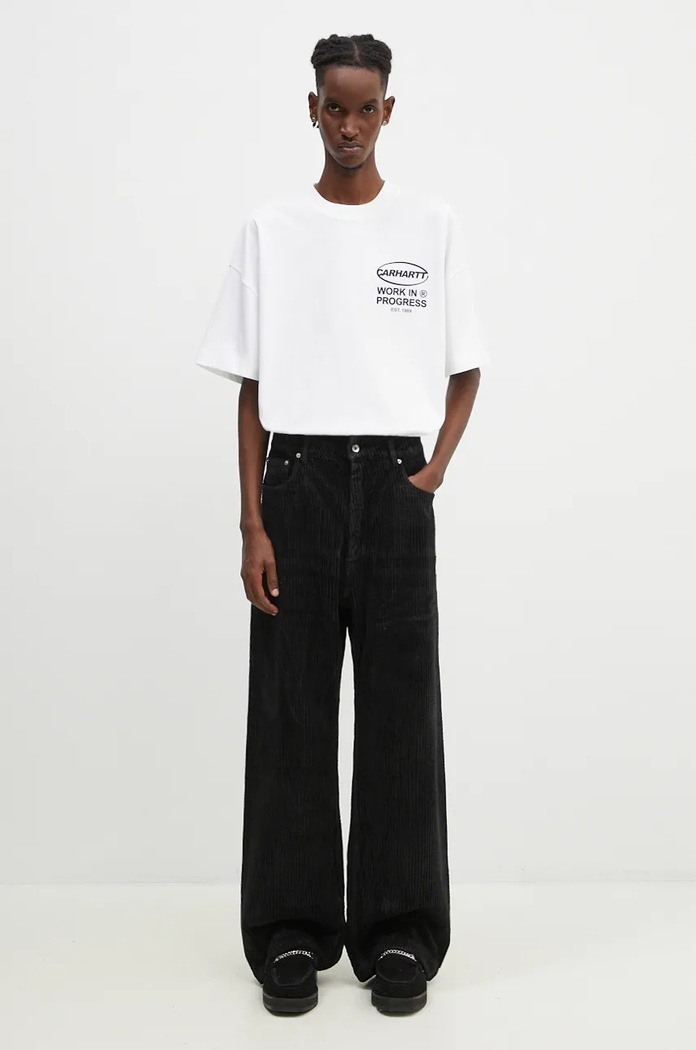 Rick Owens corduroy trousers Geth Jeans DU02D2351.HCF black