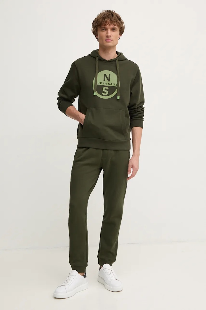 North Sails Pantaloni de bumbac pentru copii 673115. verde AW24