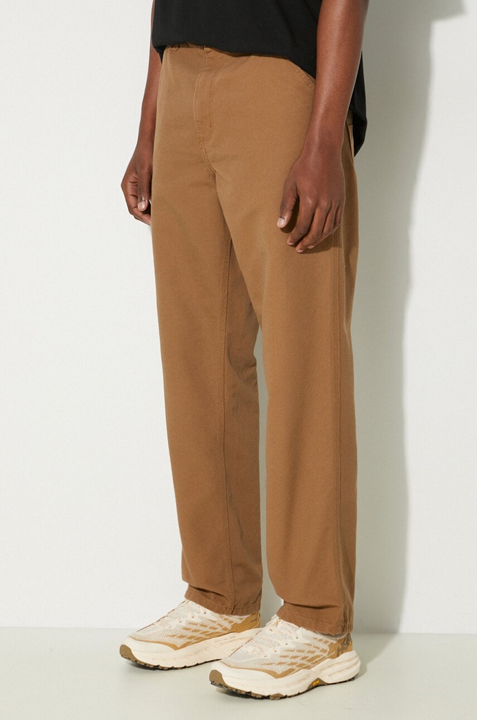 Памучен панталон Carhartt WIP Simple Pant кафяв I031220.HZ02