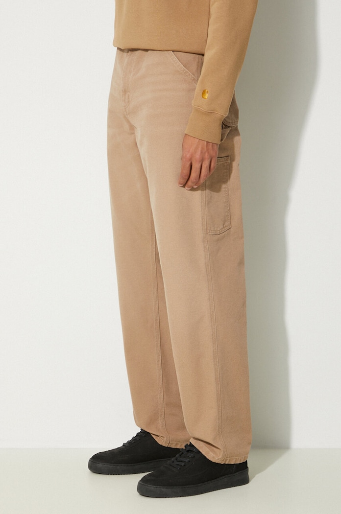 Бавовняні штани Carhartt WIP Single Knee Pant бежевий I031497.2FS3K
