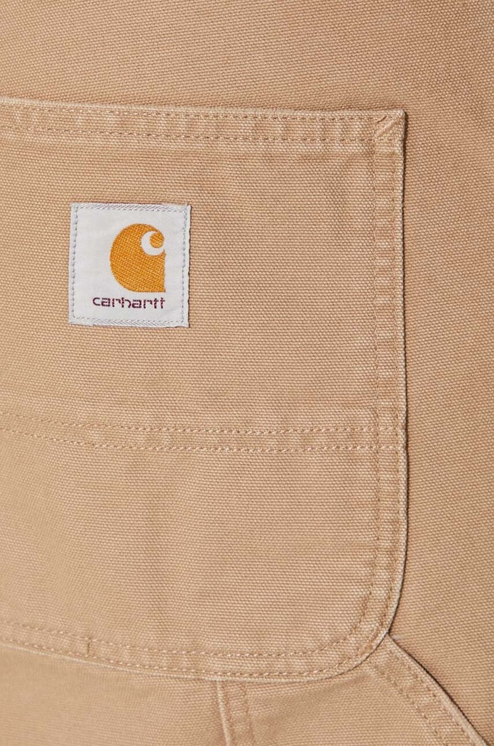 Бавовняні штани Carhartt WIP Single Knee Pant I031497.2FS3K бежевий