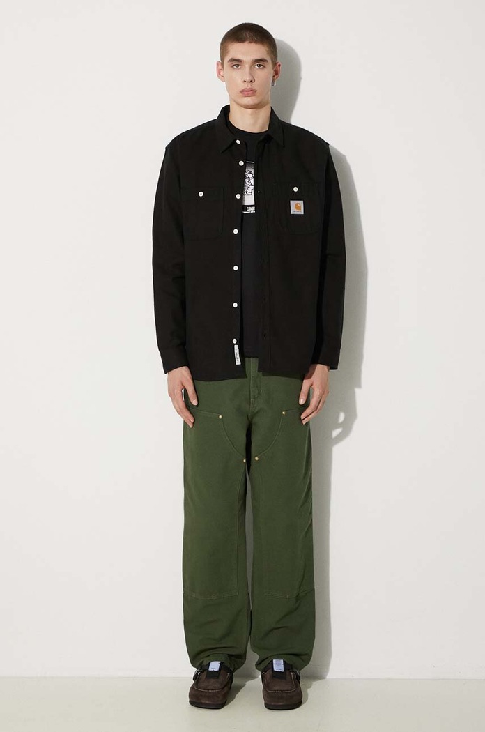 Carhartt WIP cotton trousers Double Knee Pant I031501.2BR02 green AW24