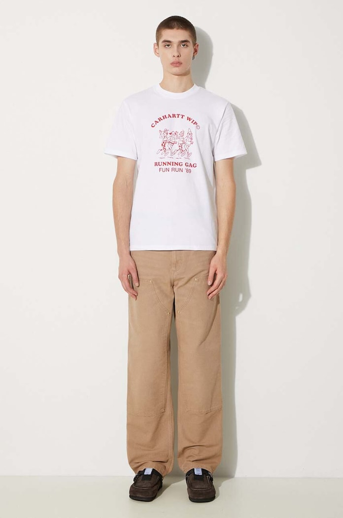 Carhartt WIP pantaloni in cotone Double Knee Pant I031501.2FS3K beige AW24