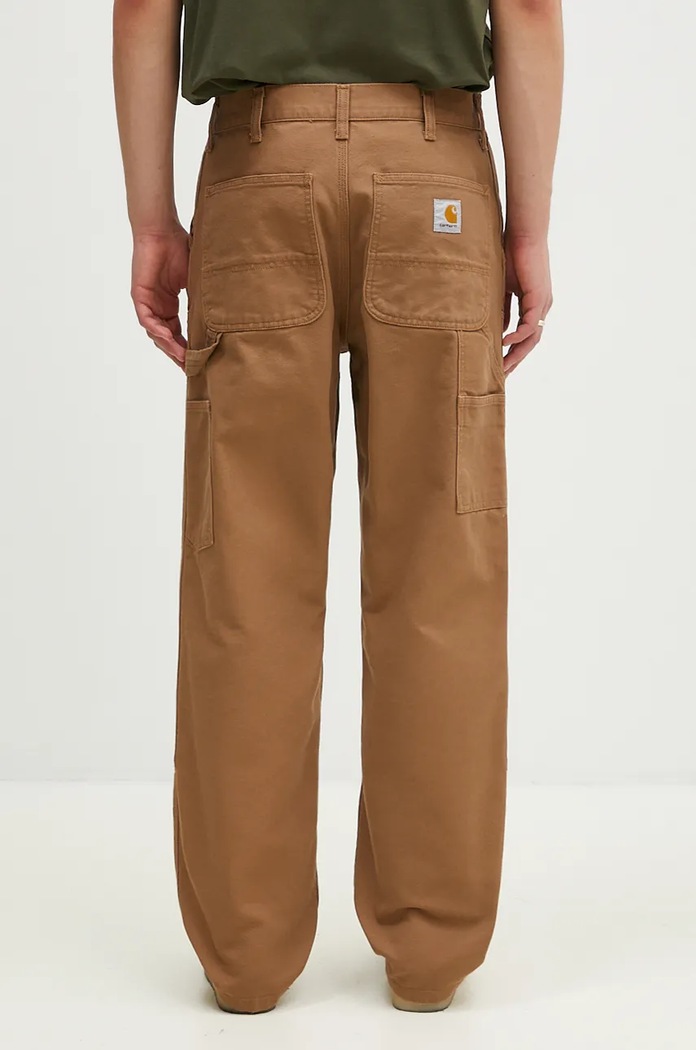 Abbigliamento Carhartt WIP pantaloni in cotone Double Knee Pant I031501.HZ02 marrone