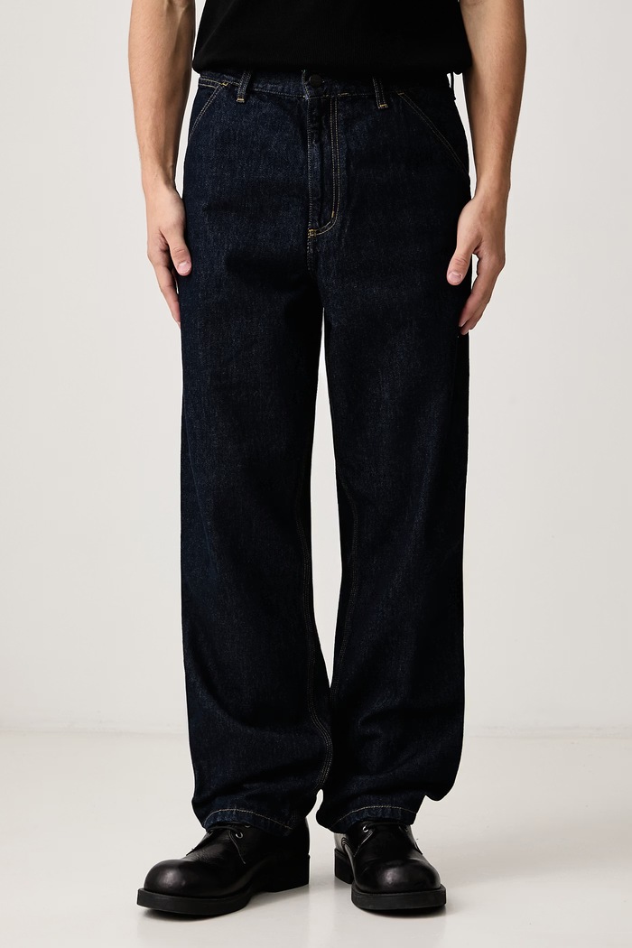 Carhartt WIP Single Knee Pant relaxed fit jeans Men's navy I032024.0102