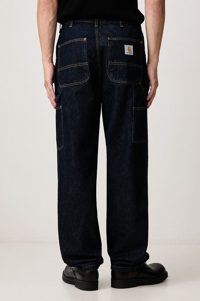 Clothing Carhartt WIP Single Knee Pant relaxed fit jeans Men's I032024.0102 navy
