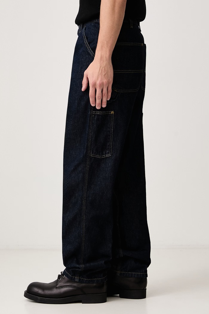 Single Knee Pant relaxed fit jeans Men's Carhartt WIP I032024.0102 navy
