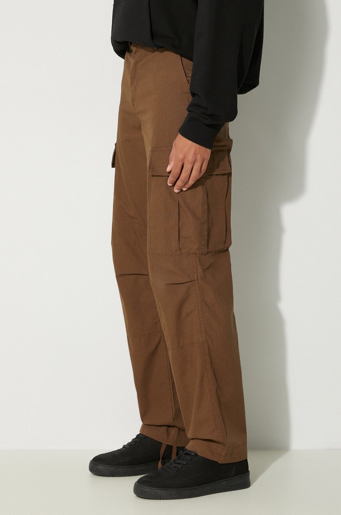 Pamučne hlače Carhartt WIP Regular Cargo Pant smeđa I032467.2Y02