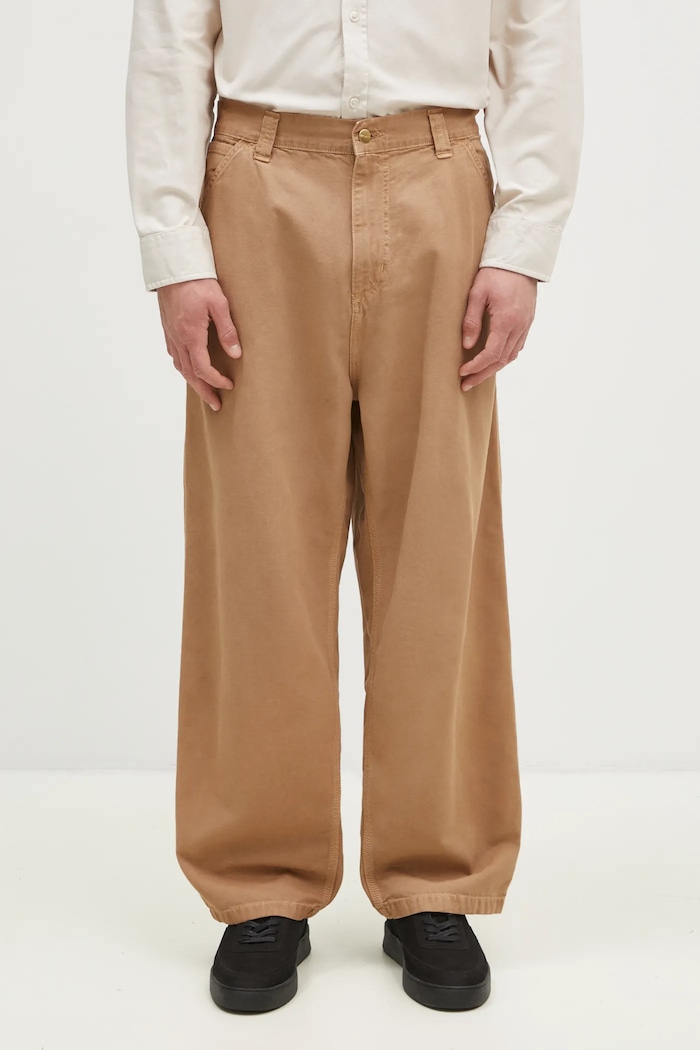 Carhartt WIP spodnie bawełniane OG Single Knee Pant gładkie zielony I033754.2FS4J