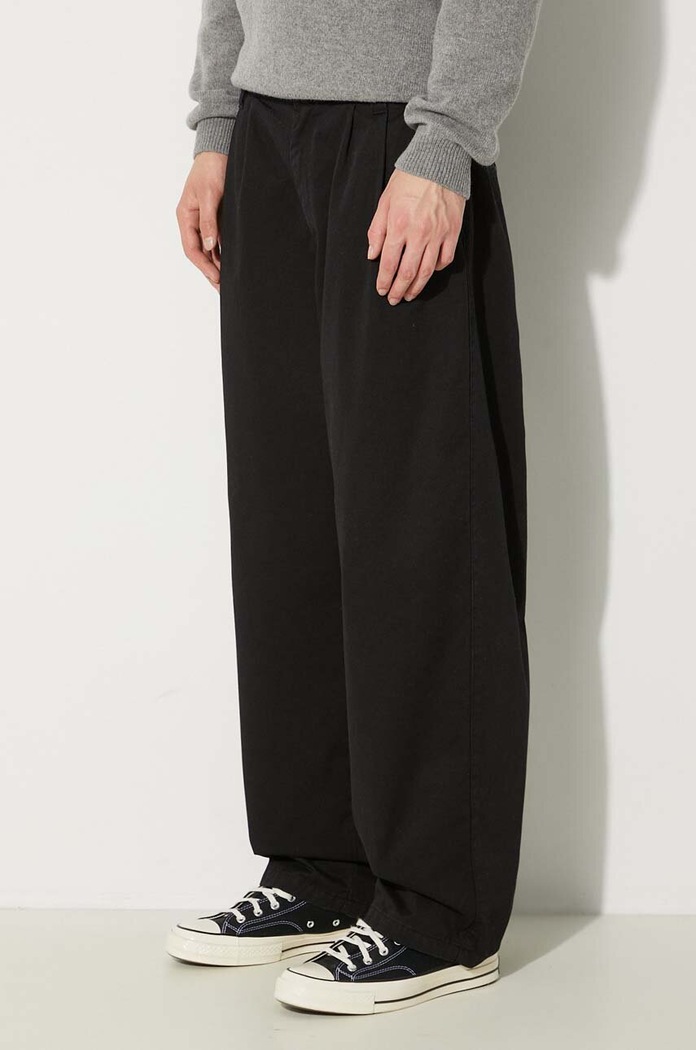 Хлопковые брюки Carhartt WIP Merrick Pant чёрный I033759.8906