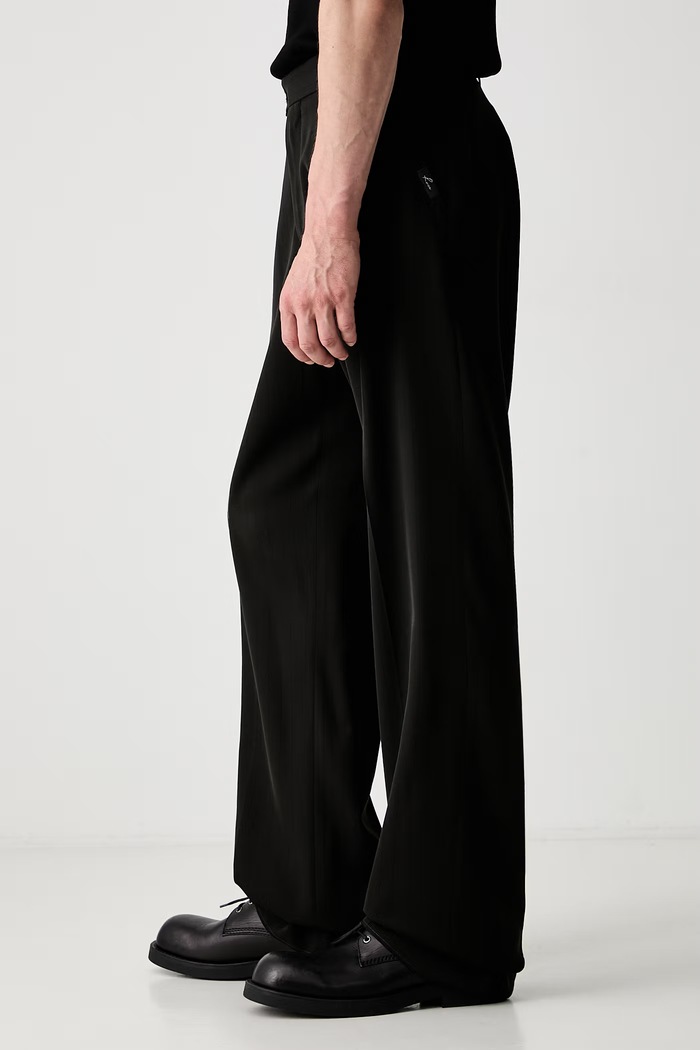 Martine Rose Tailored Relaxed Fit Trouser oblekové nohavice s vlnou pánske 303WT05006 čierna AW24