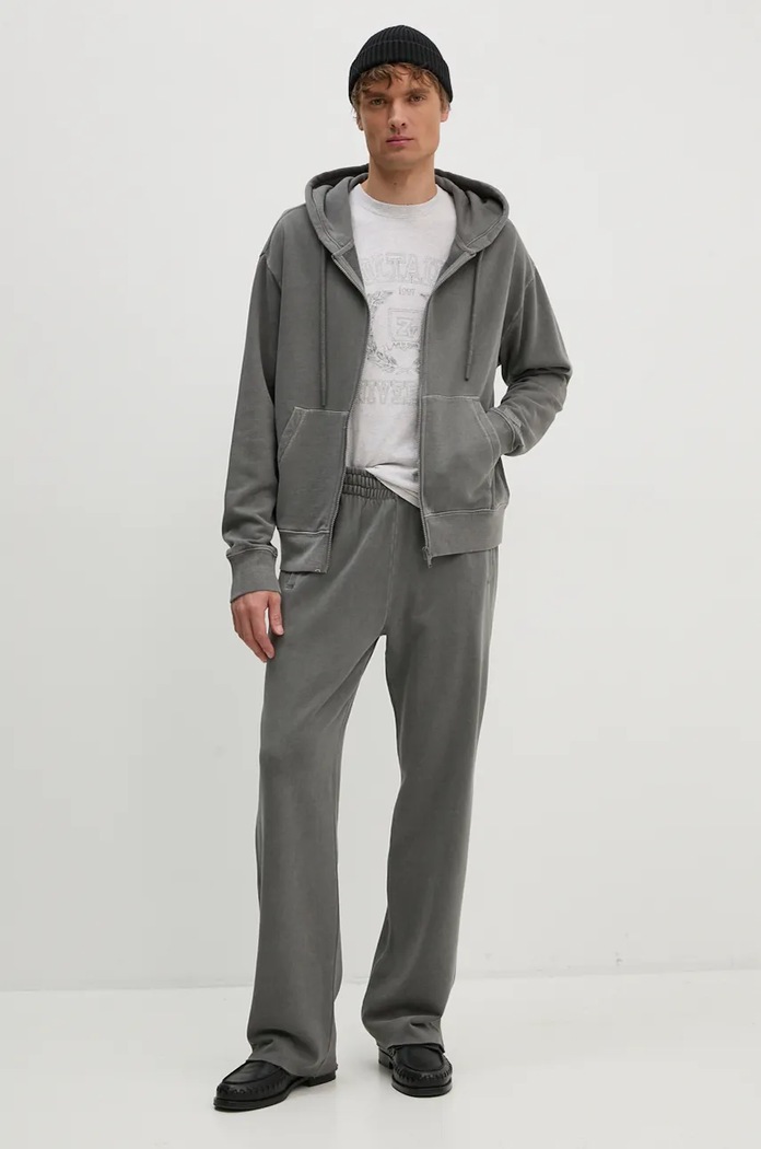 Bavlněné tepláky ZADIG&VOLTAIRE JMPA00017 šedá AW24