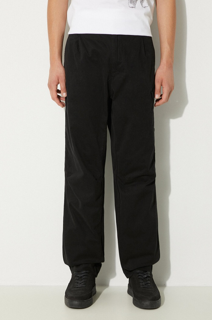 Брюки C.P. Company Stretch Sateen Loose Chino Pants прямой чёрный 17CMPA110A005529G