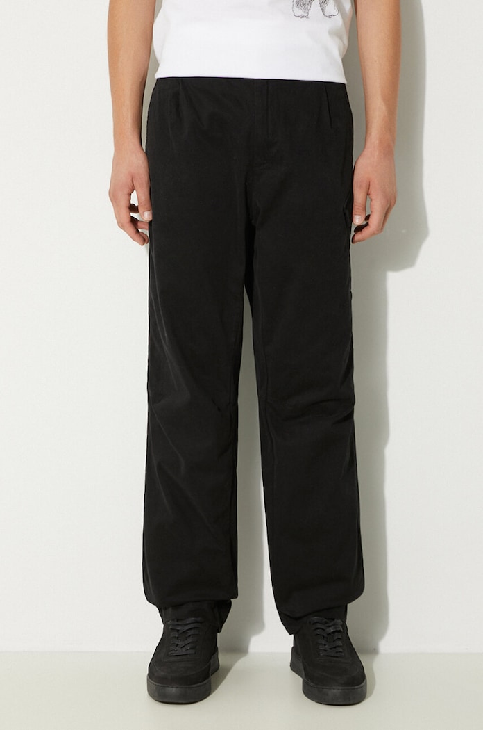 Брюки C.P. Company Stretch Sateen Loose Chino Pants прямой чёрный 17CMPA110A005529G