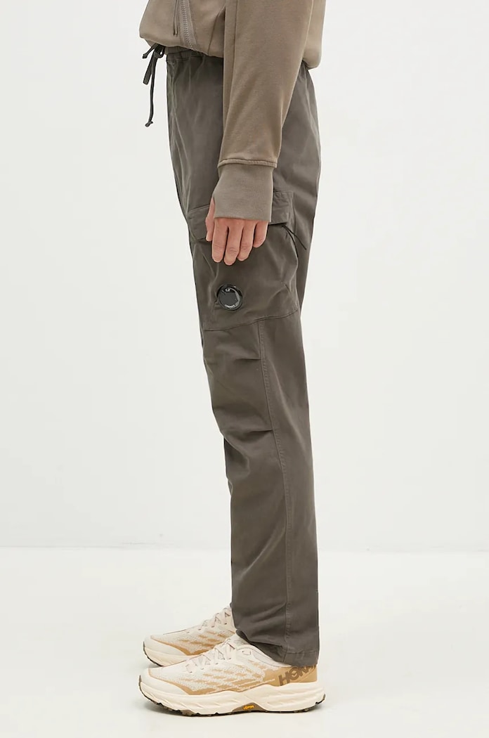 C.P. Company trousers Stretch Sateen Ergonomic Lens Single Cargo Pants 17CMPA180A005529G green AW24