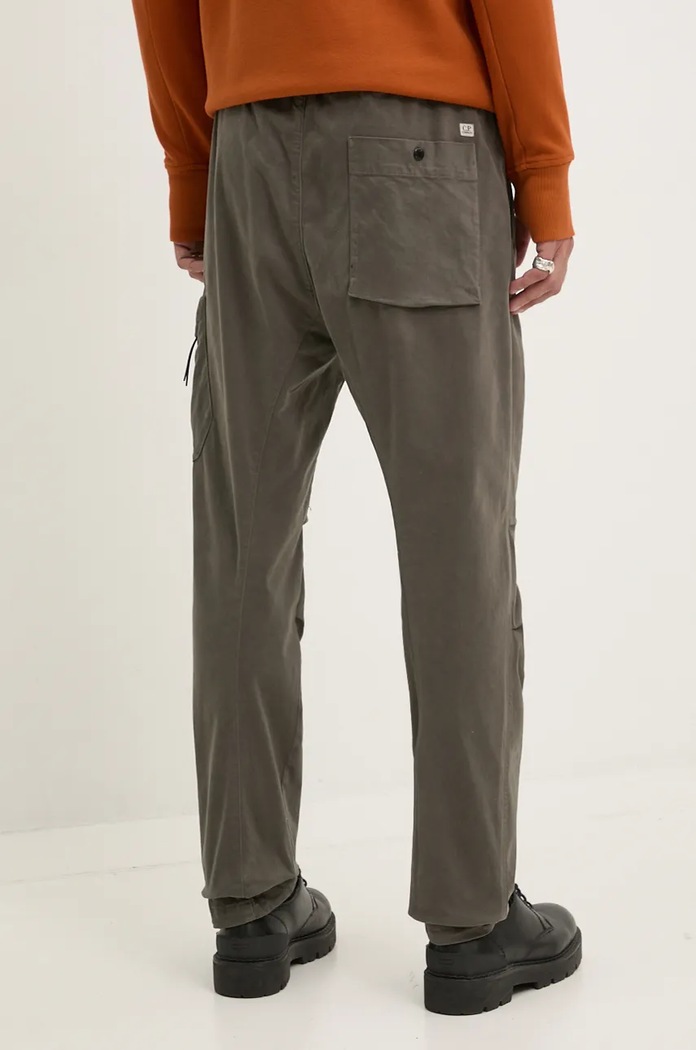 Odzież C.P. Company spodnie Stretch Sateen Ergonomic Lens Single Cargo Pants 17CMPA180A005529G zielony