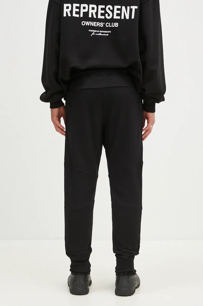 Одяг Бавовняні спортивні штани C.P. Company Diagonal Raised Fleece Lens Sweatpants 17CMSP084A005086W чорний
