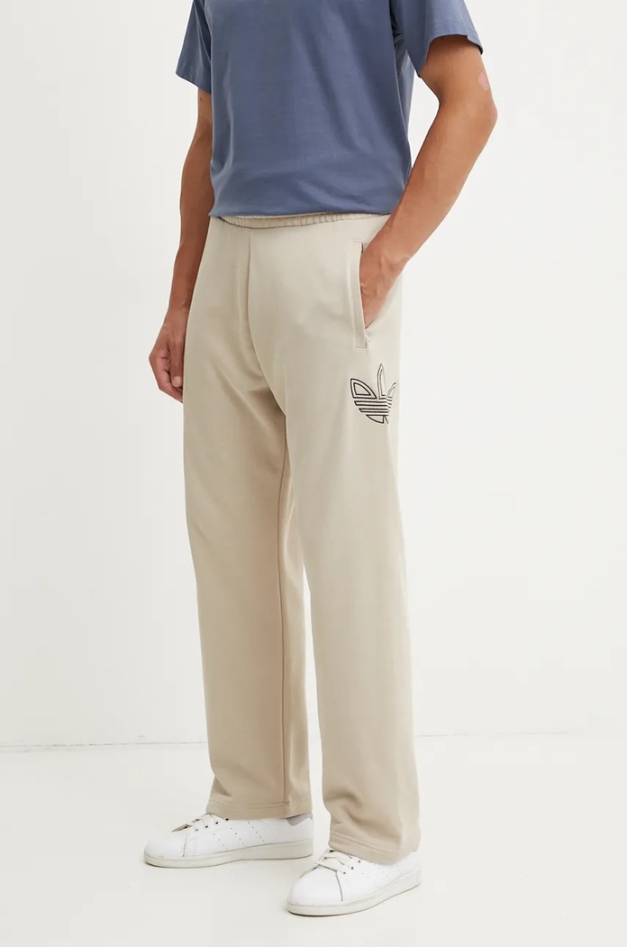 Tepláky adidas Originals pletenina béžová JJ1509