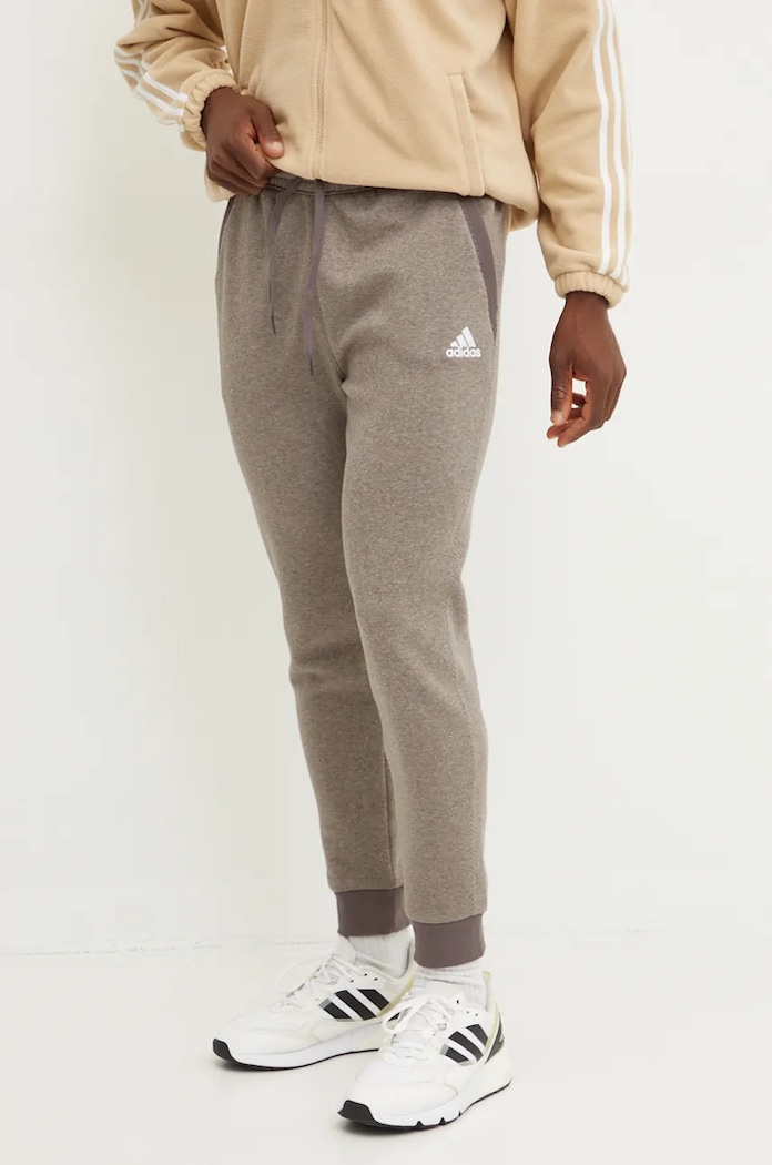 adidas spodnie dresowe dzianina brązowy IY6611