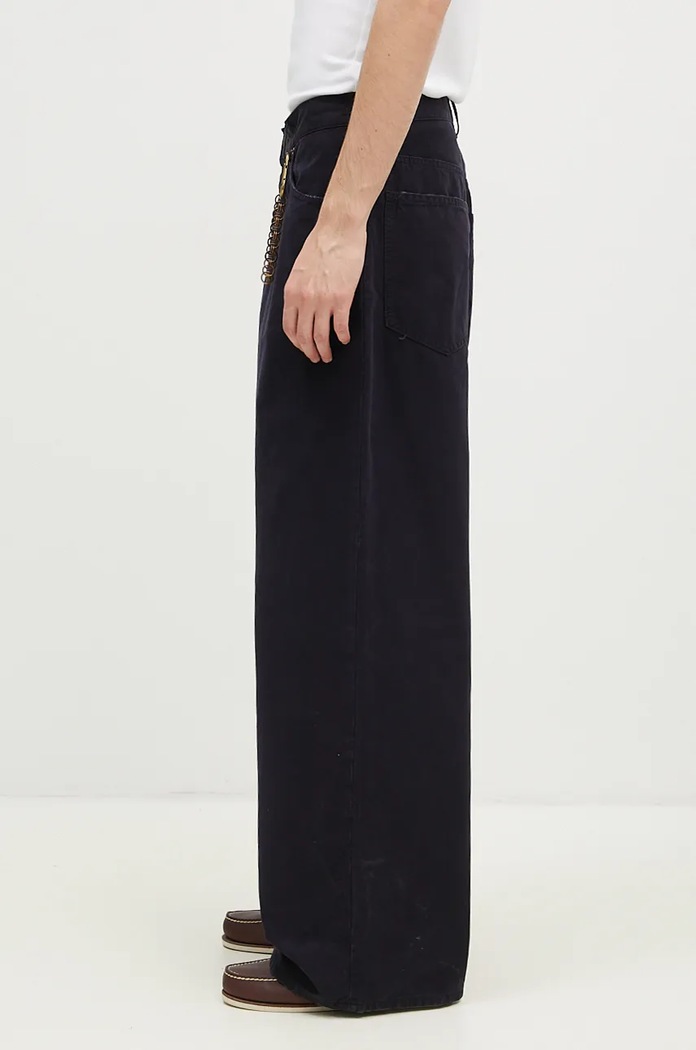 Памучен панталон DARKPARK Ray MTR11.FAP05.0058 тъмносин AW24